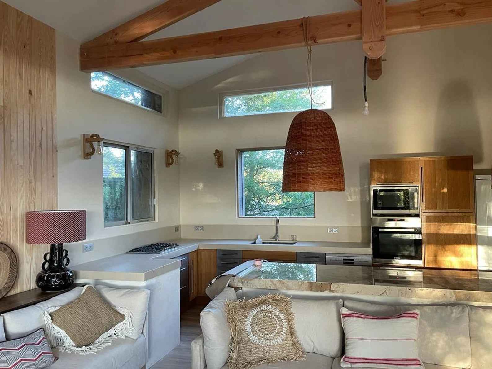 wooden lamp with rope